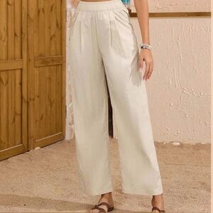 💜Women's High Waisted WideLeg 2025 Summer Casual Palazzo Lounge Flow pants SizeL
